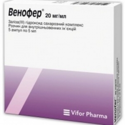 Венофер раствор для инъекций 20мг мл